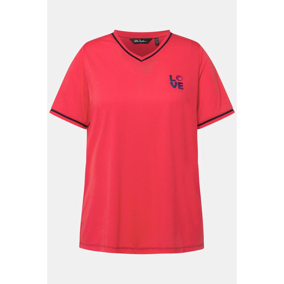 Ulla Popken Love V-Ausschnitt Halbarm T-Shirt  