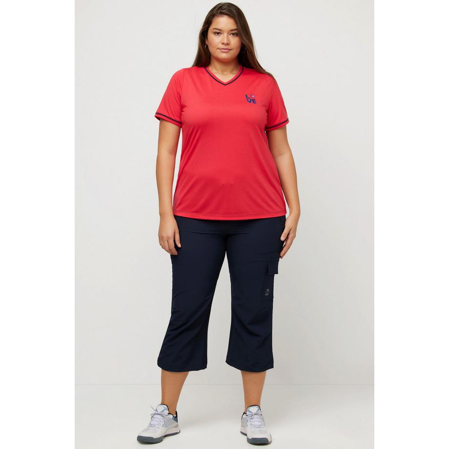 Ulla Popken Love V-Ausschnitt Halbarm T-Shirt  