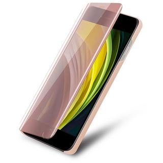 Cadorabo  Housse compatible avec Apple iPhone 7 / 7S / 8 / SE 2020 - Clear View étui de protection miroir avec fonction de support Protection à 360 degrés 