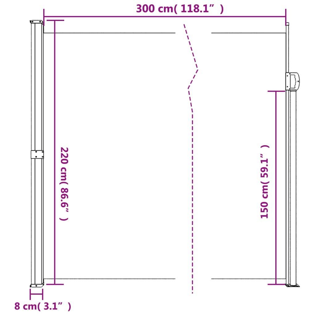 VidaXL Auvent latéral rétractable  