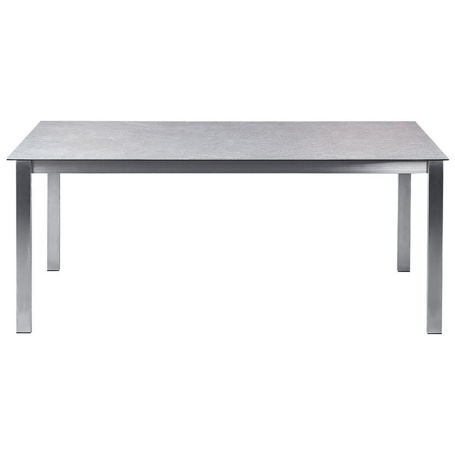 Beliani Set da pranzo per giardino con sedie en Vetro temperato Industriale COSOLETO  