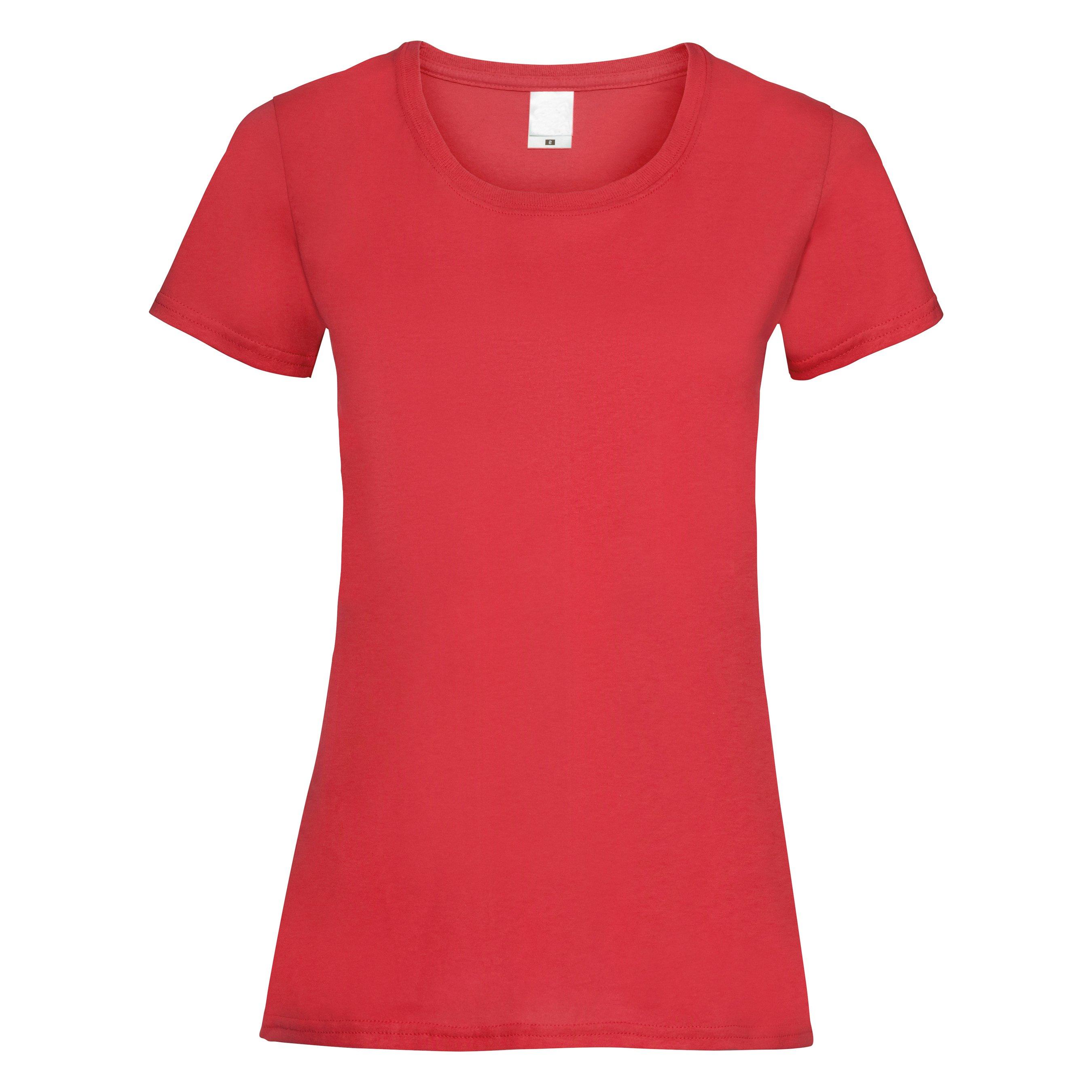 Image of Kurzarm Tshirt Damen Rot Bunt S