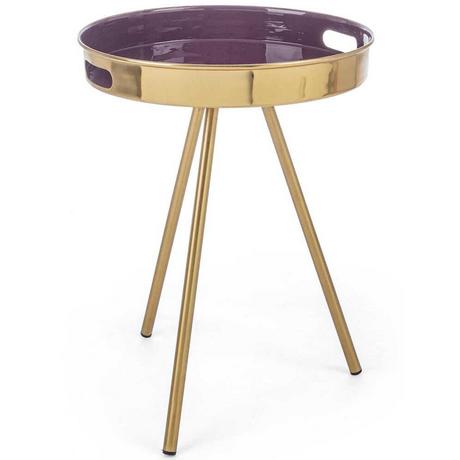 mutoni home Table d&#039;appoint Inesh or-violet D42  