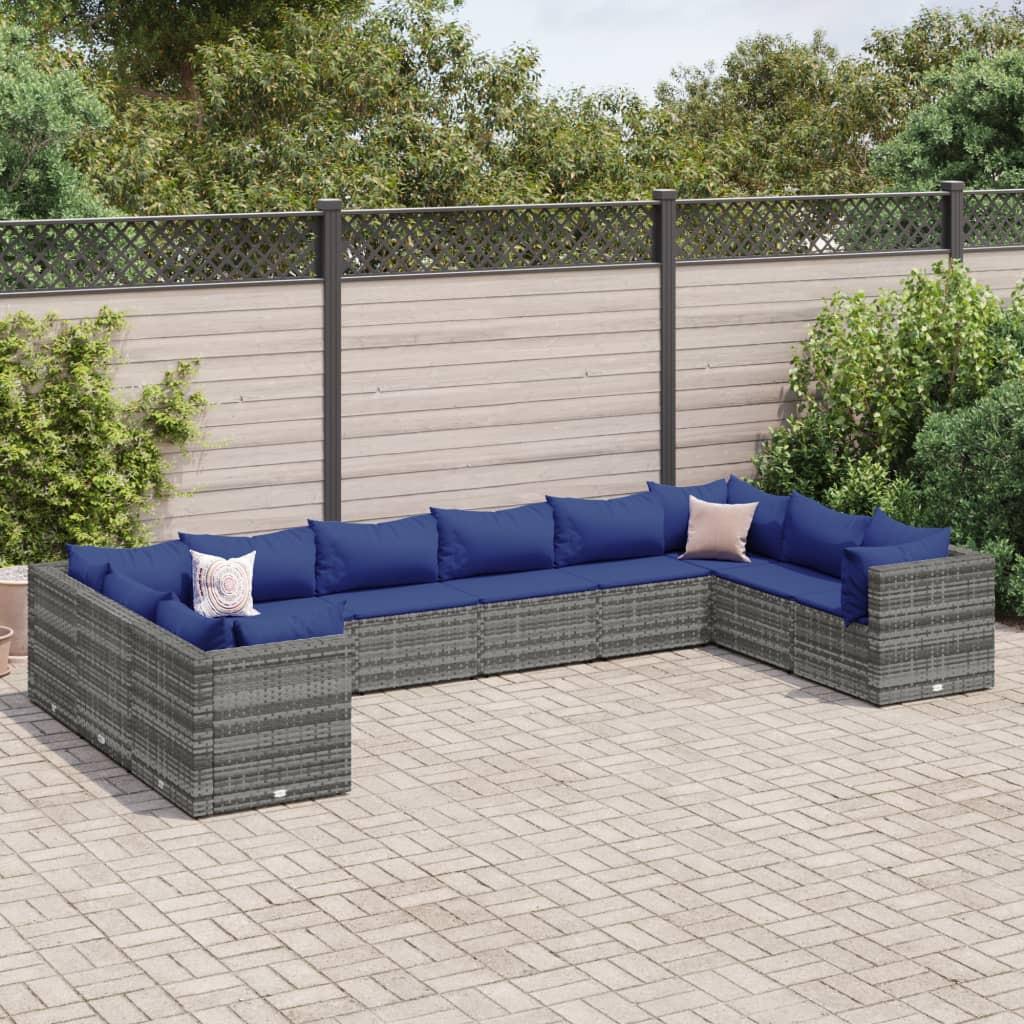 VidaXL set salotto da giardino Polirattan  