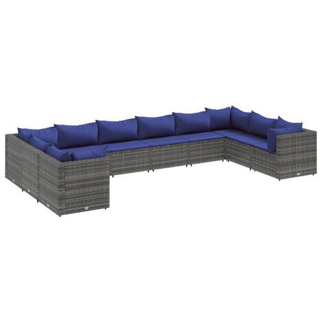 VidaXL set salotto da giardino Polirattan  