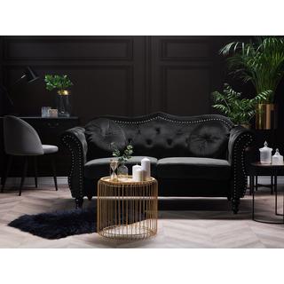 Beliani 2 Sitzer Sofa aus Samtstoff Glamourös SKIEN  