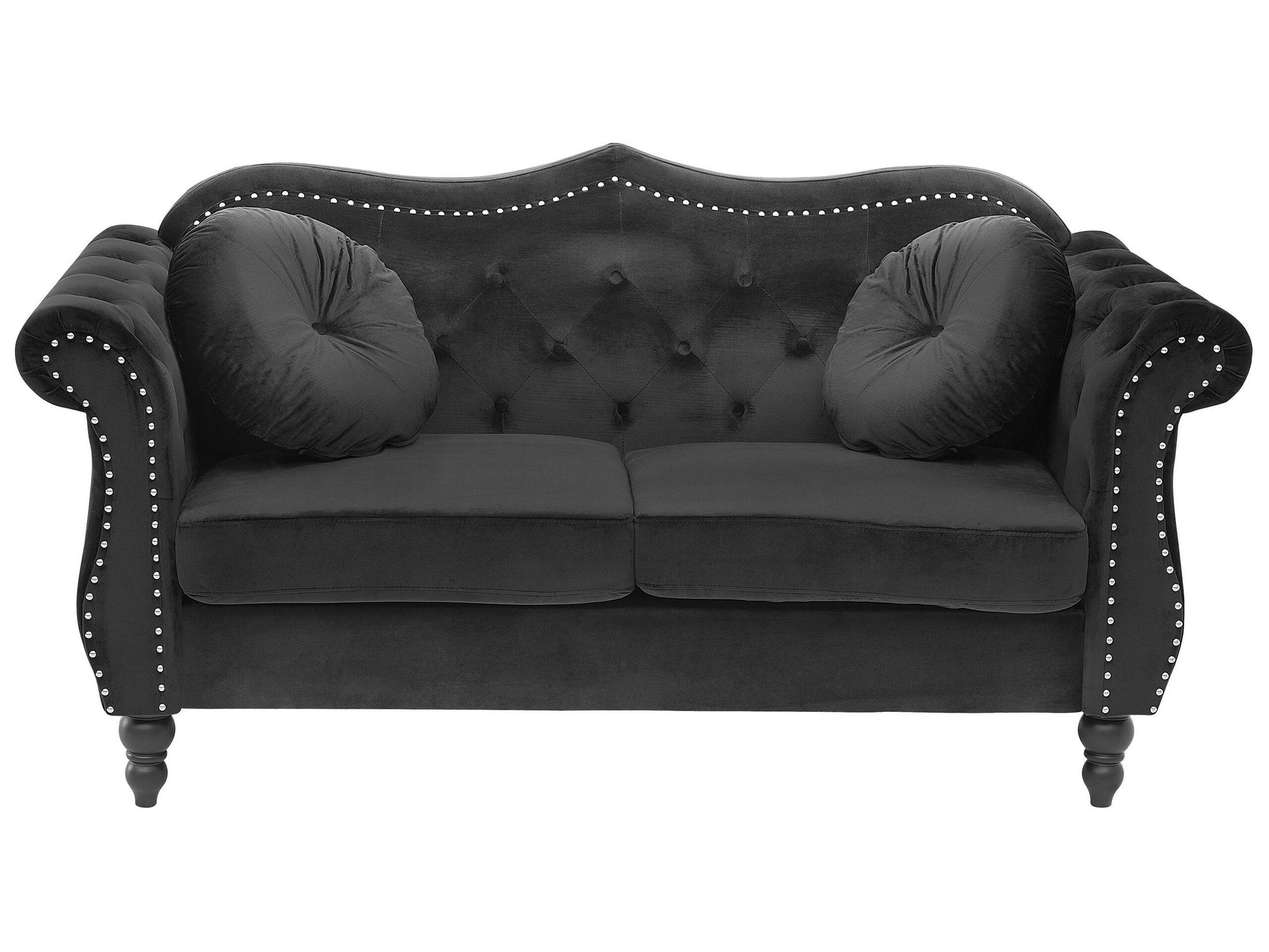 Beliani 2 Sitzer Sofa aus Samtstoff Glamourös SKIEN  