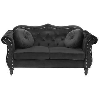 Beliani 2 Sitzer Sofa aus Samtstoff Glamourös SKIEN  