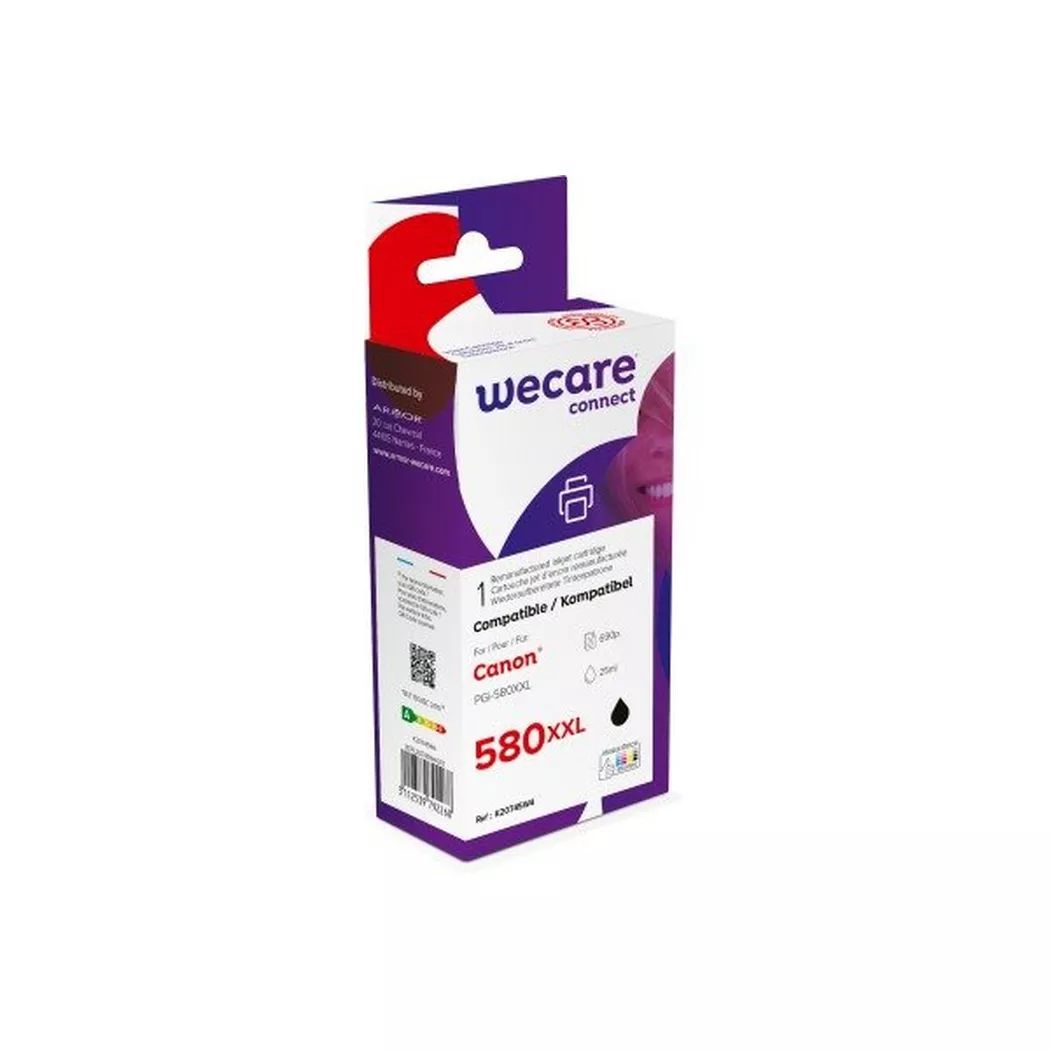 wecare -  Tinte XXL rebuilt PGBK PGI-580XXLBKWE zu Canon Pixma TS6150 7ml, One Size