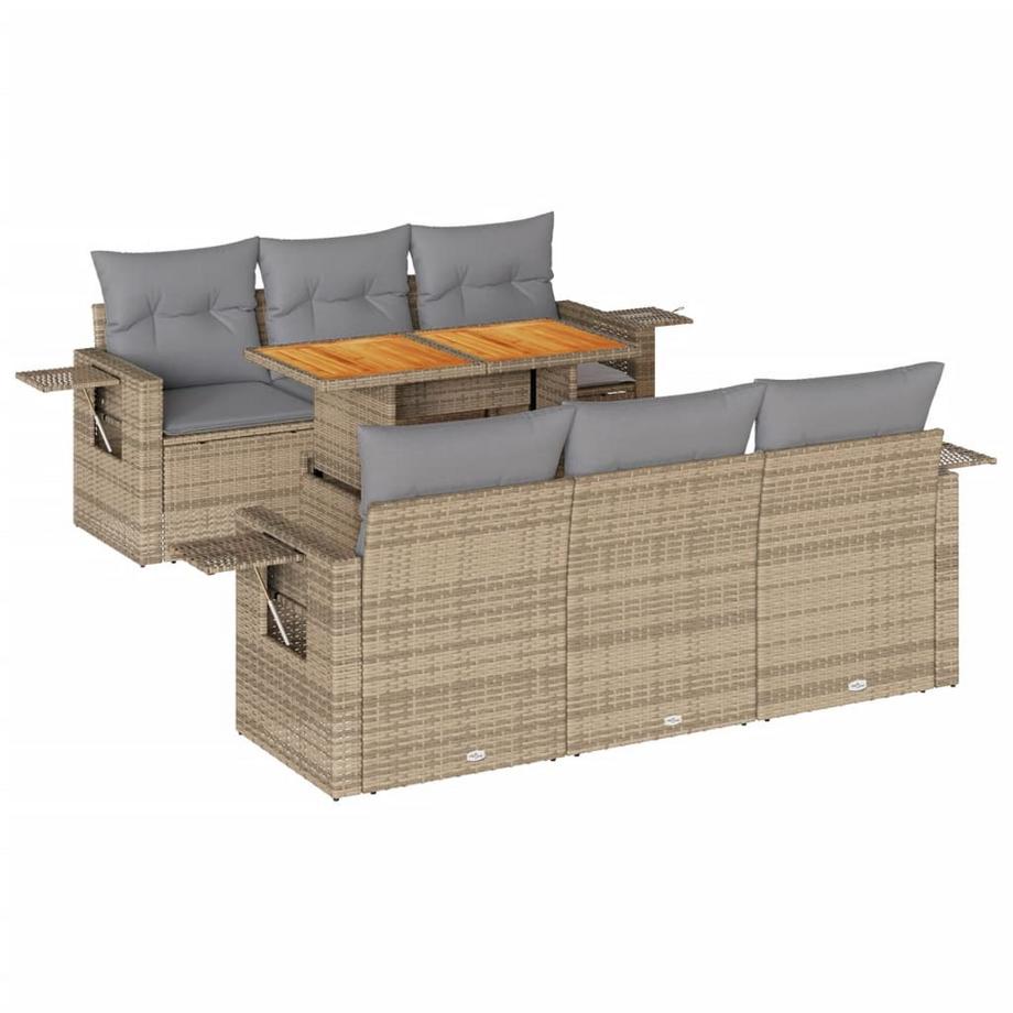 set di divani da giardino Polirattan
