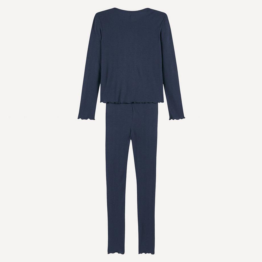 La Redoute Collections  Pyjama mit langen Ärmeln aus Pointelle-Mesh 