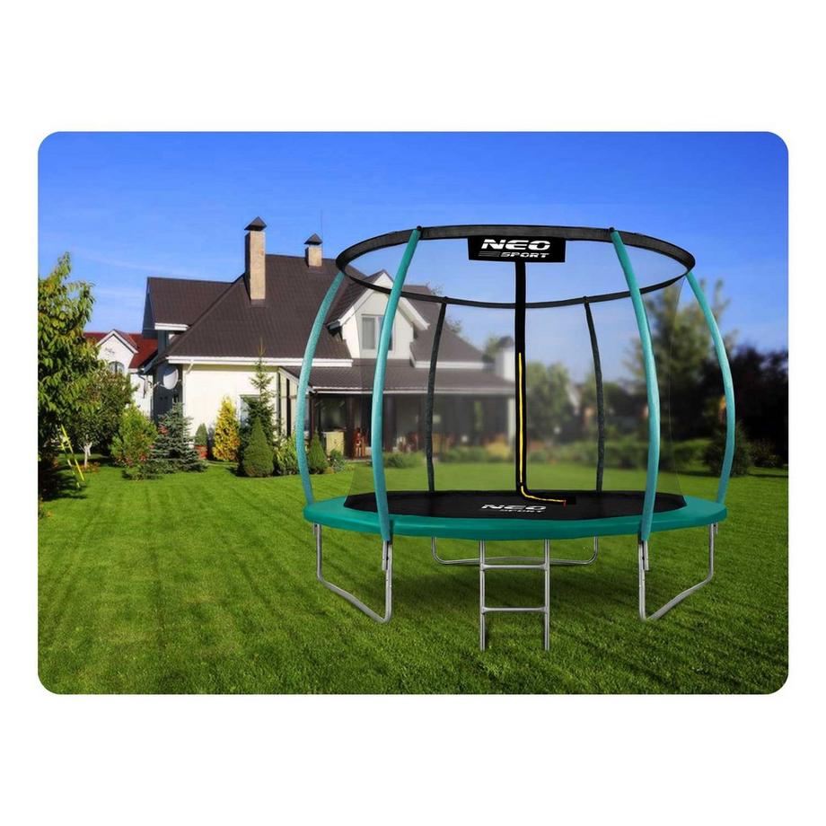 B2X Trampolino da giardino 8 piedi/252 cm con rete di sicurezza interna di Neo-Sport  
