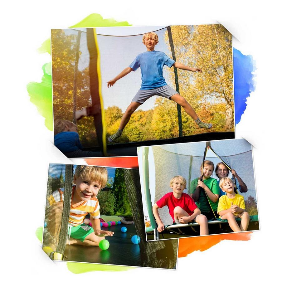 B2X Trampolino da giardino 8 piedi/252 cm con rete di sicurezza interna di Neo-Sport  
