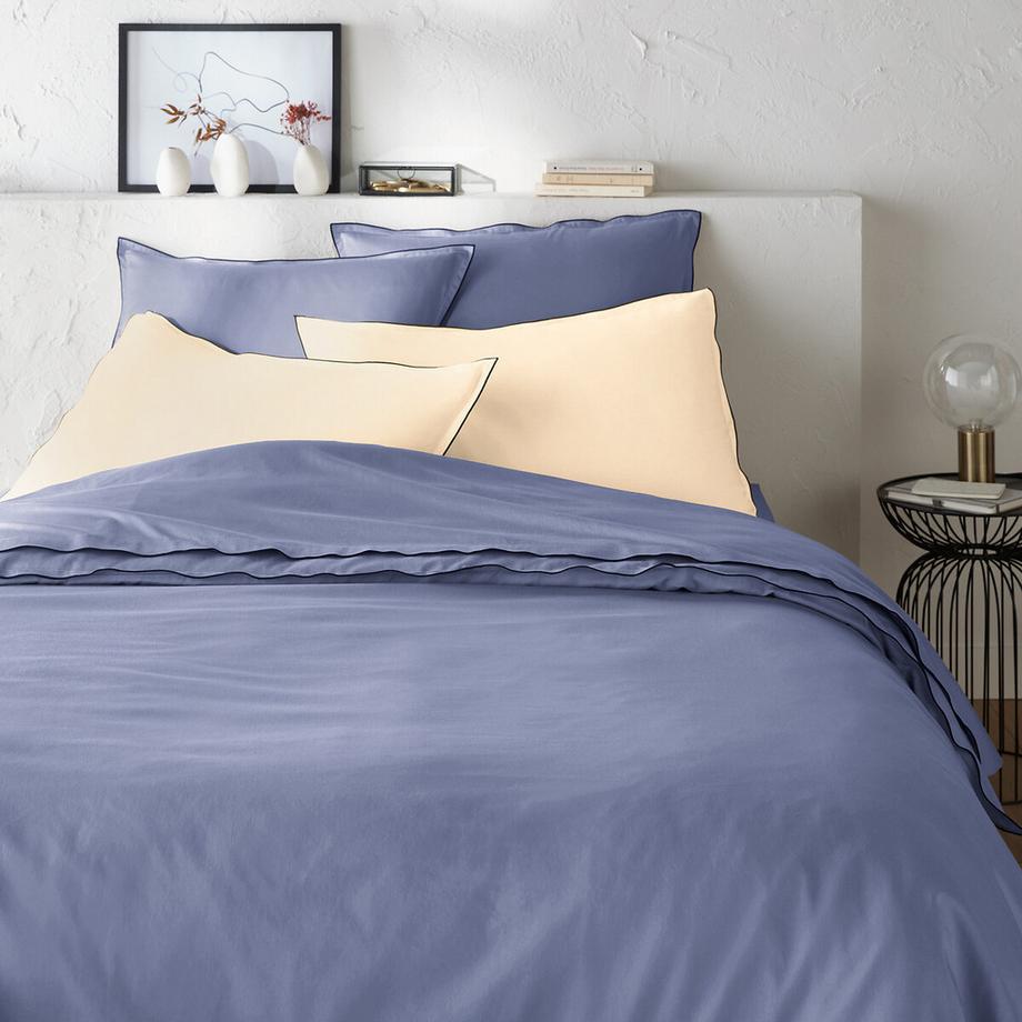 Housse de couette de satin de coton lavé