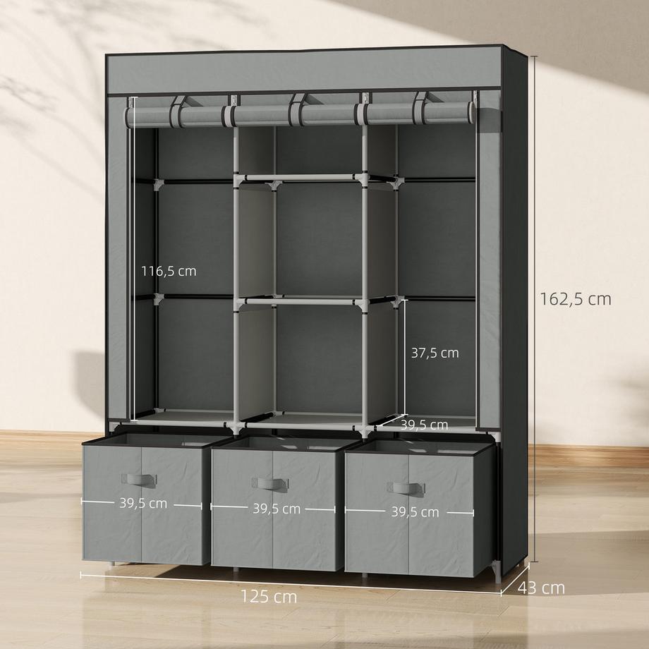HOMCOM armoire en tissu  