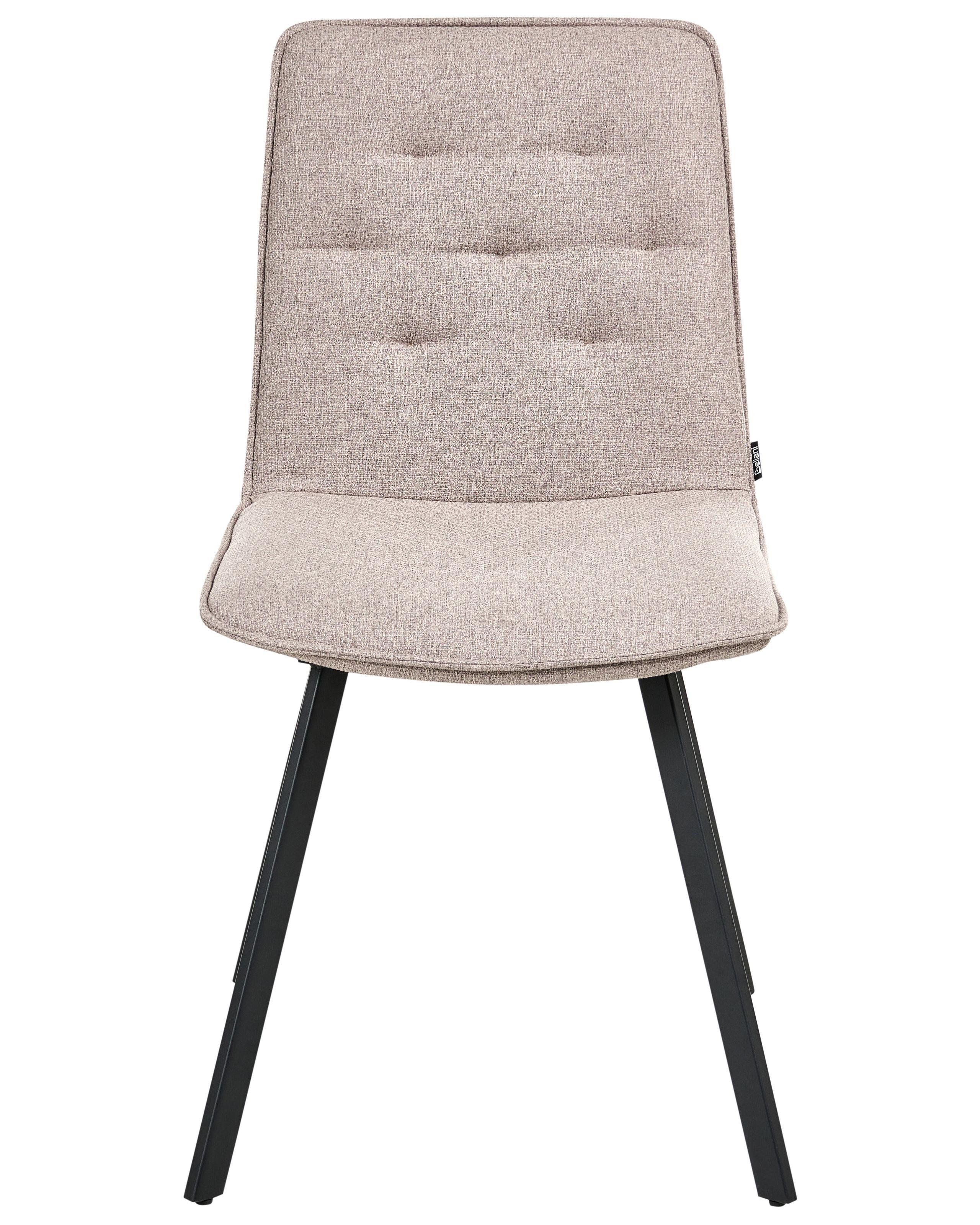 Beliani Lot de 2 chaises de salle à manger en Tissu Scandinave CARVER  