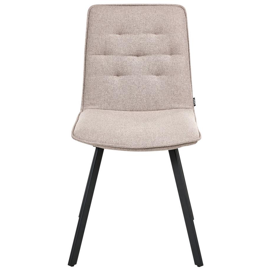 Beliani Esszimmerstuhl 2er Set aus Stoff Skandinavisch CARVER  