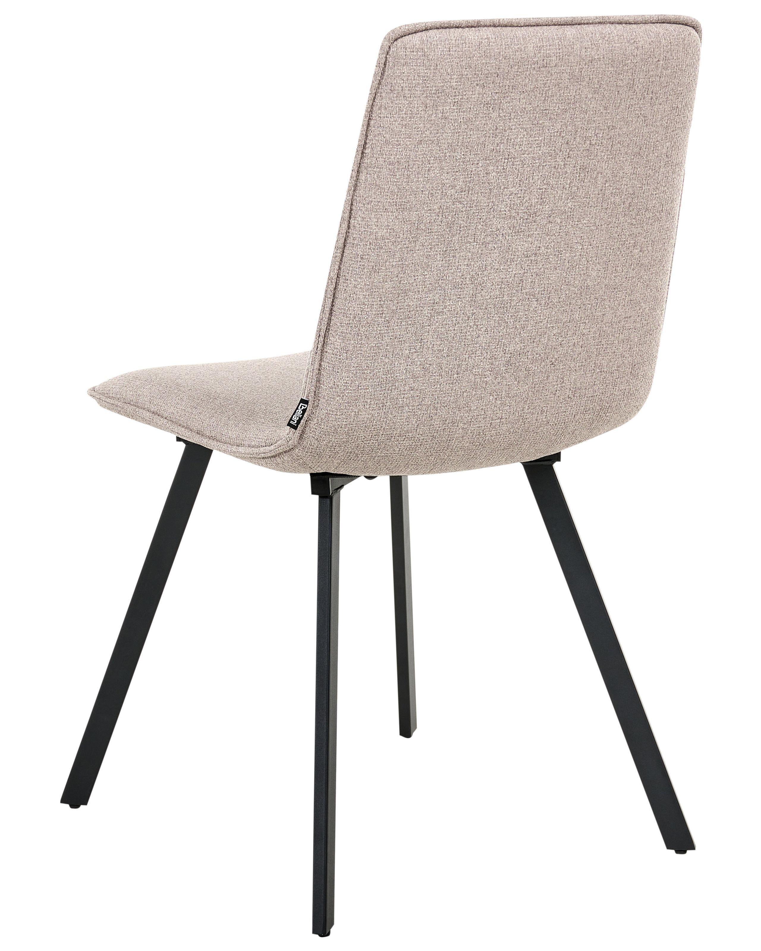 Beliani Lot de 2 chaises de salle à manger en Tissu Scandinave CARVER  