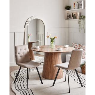 Beliani Lot de 2 chaises de salle à manger en Tissu Scandinave CARVER  