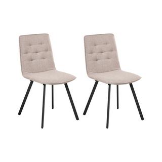 Beliani Lot de 2 chaises de salle à manger en Tissu Scandinave CARVER  