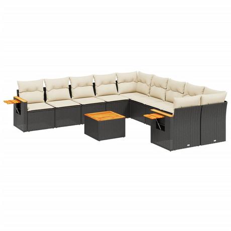 VidaXL set divano da giardino Polirattan  