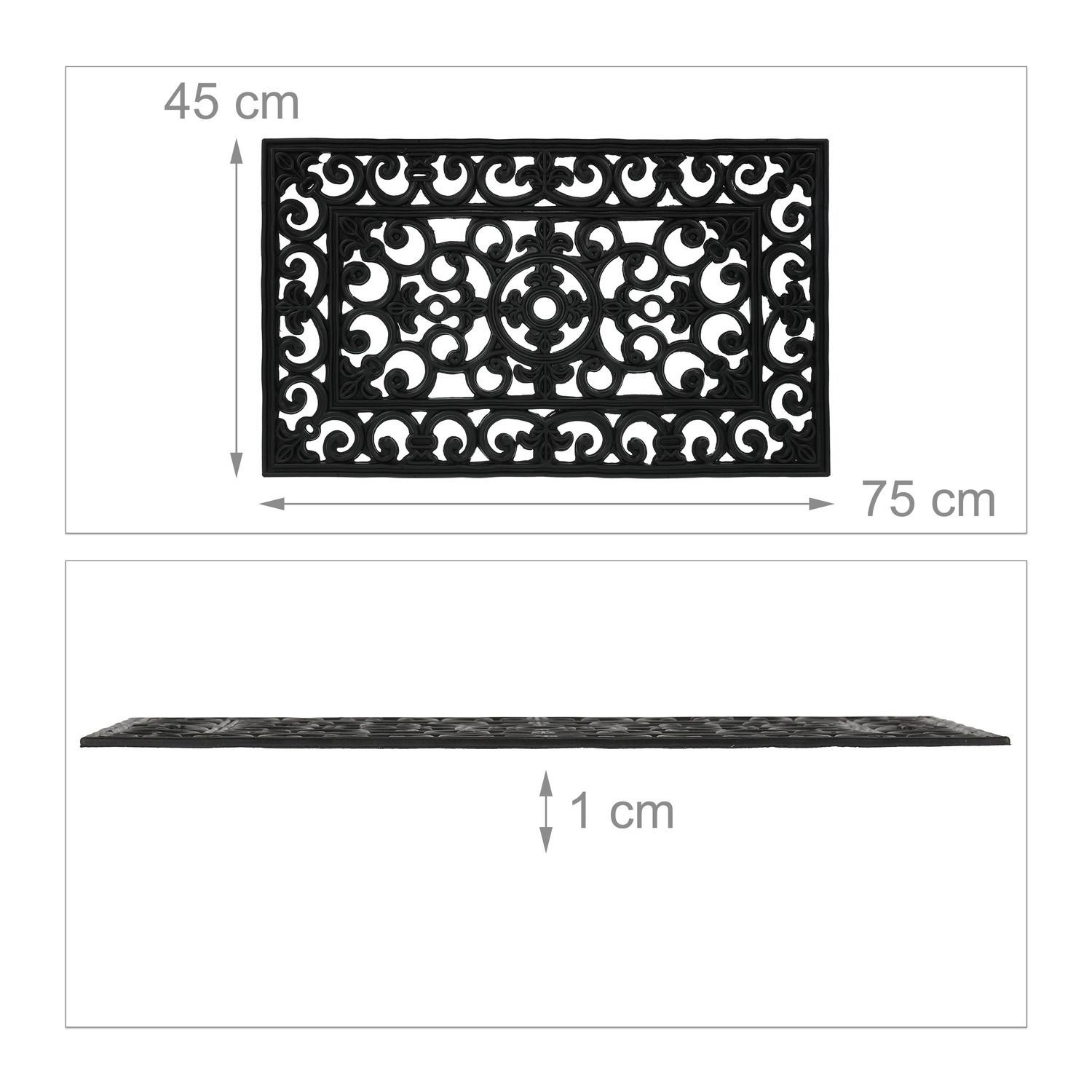 Northix Gemusterte Gummi-Fußmatte  