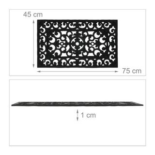 Northix Gemusterte Gummi-Fußmatte  