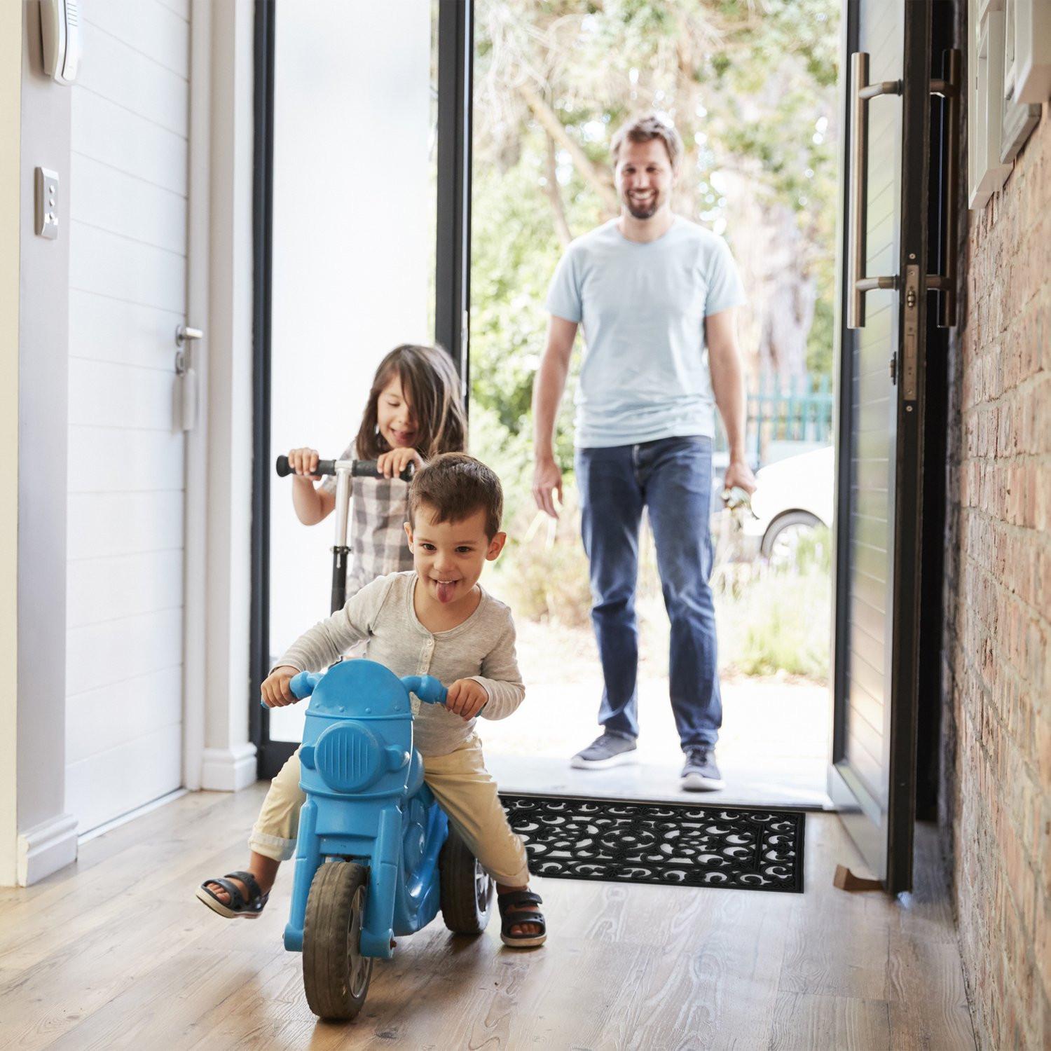 Northix Gemusterte Gummi-Fußmatte  