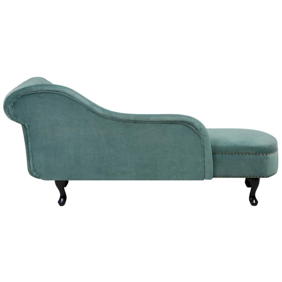 Beliani Rechtsseitige Chaiselongue aus Samtstoff Glamourös NIMES  
