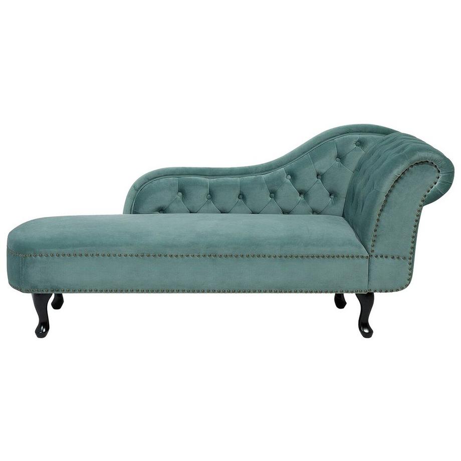 Rechtsseitige Chaiselongue aus Samtstoff Glamourös NIMES