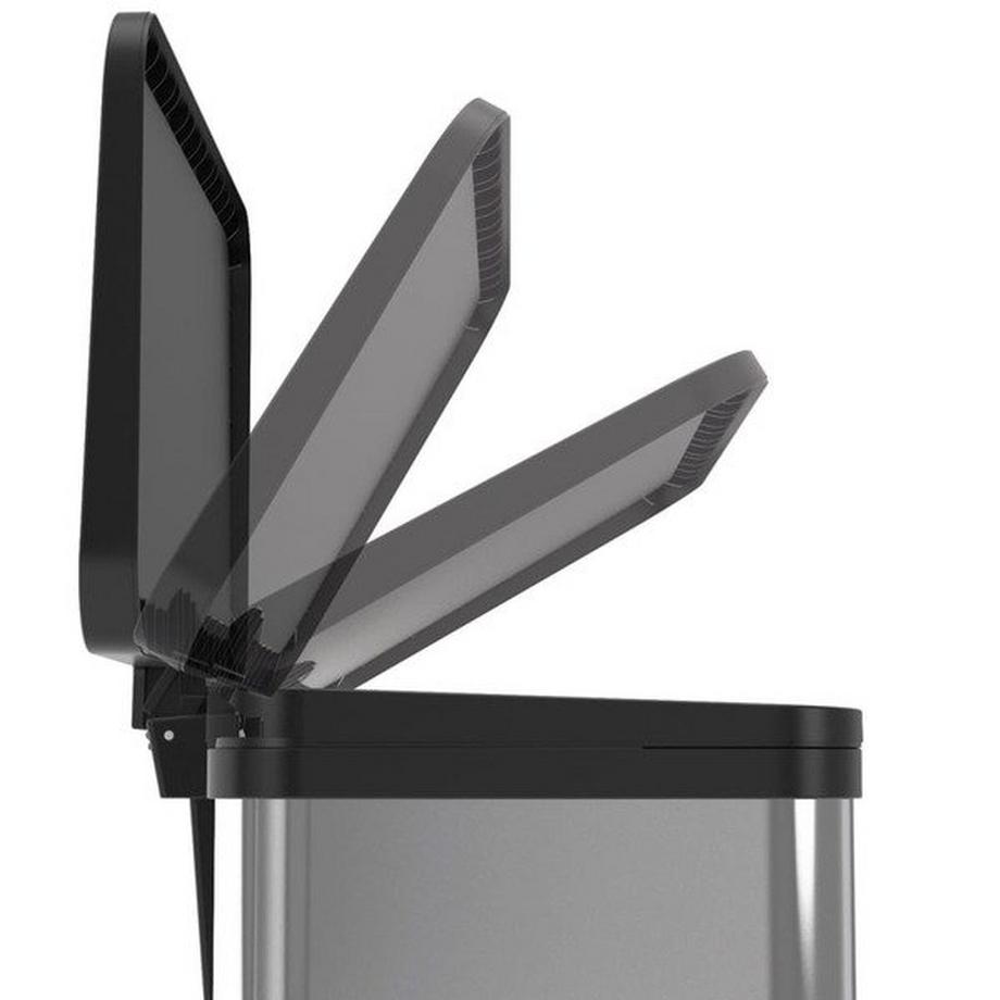 Hailo Bidone a pedale Öko, duo Plus M, capacità 2 x 9 l, argento.  