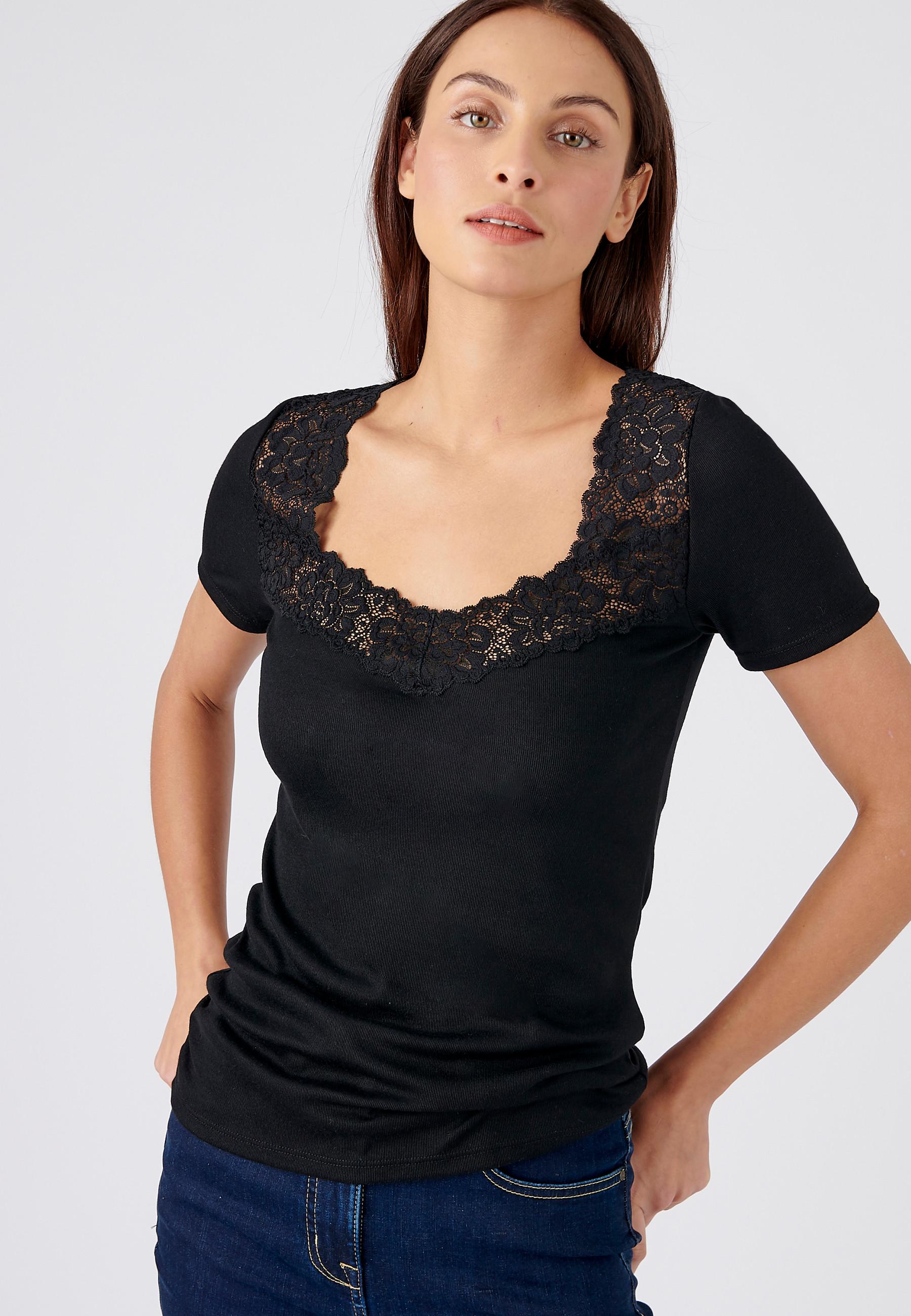 Image of T-shirt Aus Seidenweichem Thermolactyl Wärmegrad Soft 2. Damen Schwarz 54/56