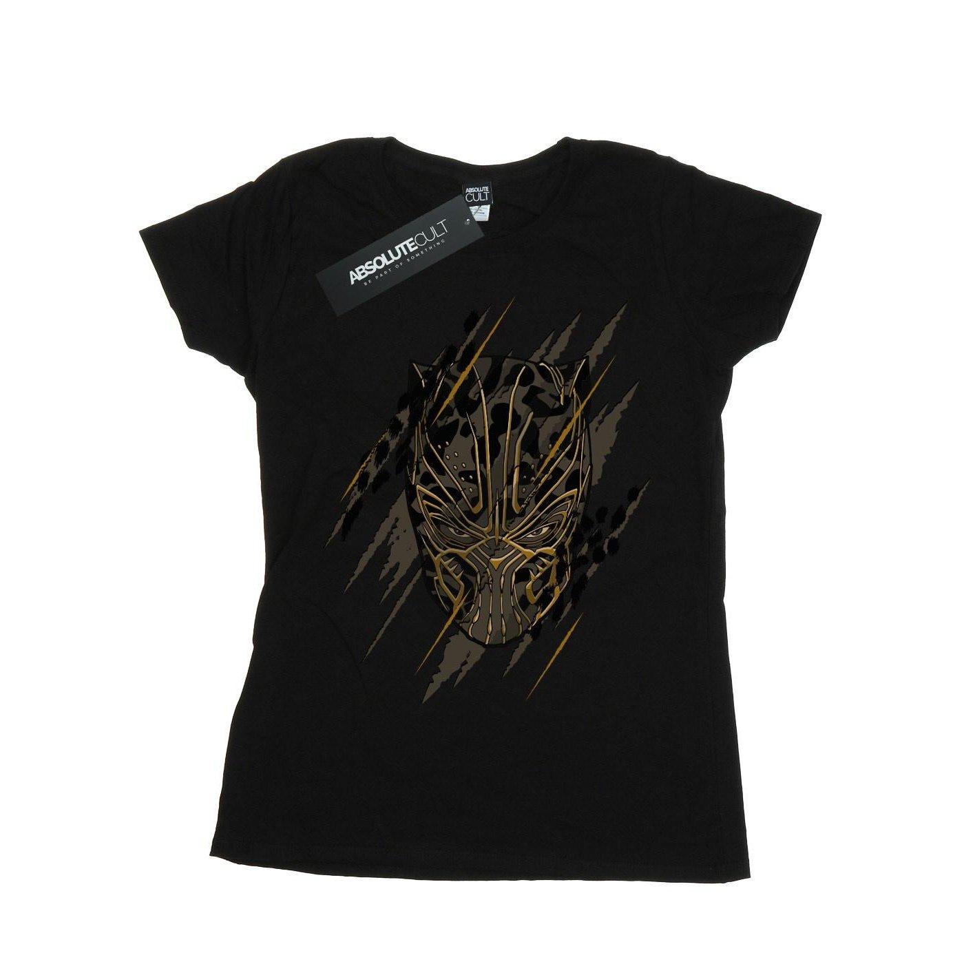 Image of Black Panther Gold Head Tshirt Damen Schwarz M