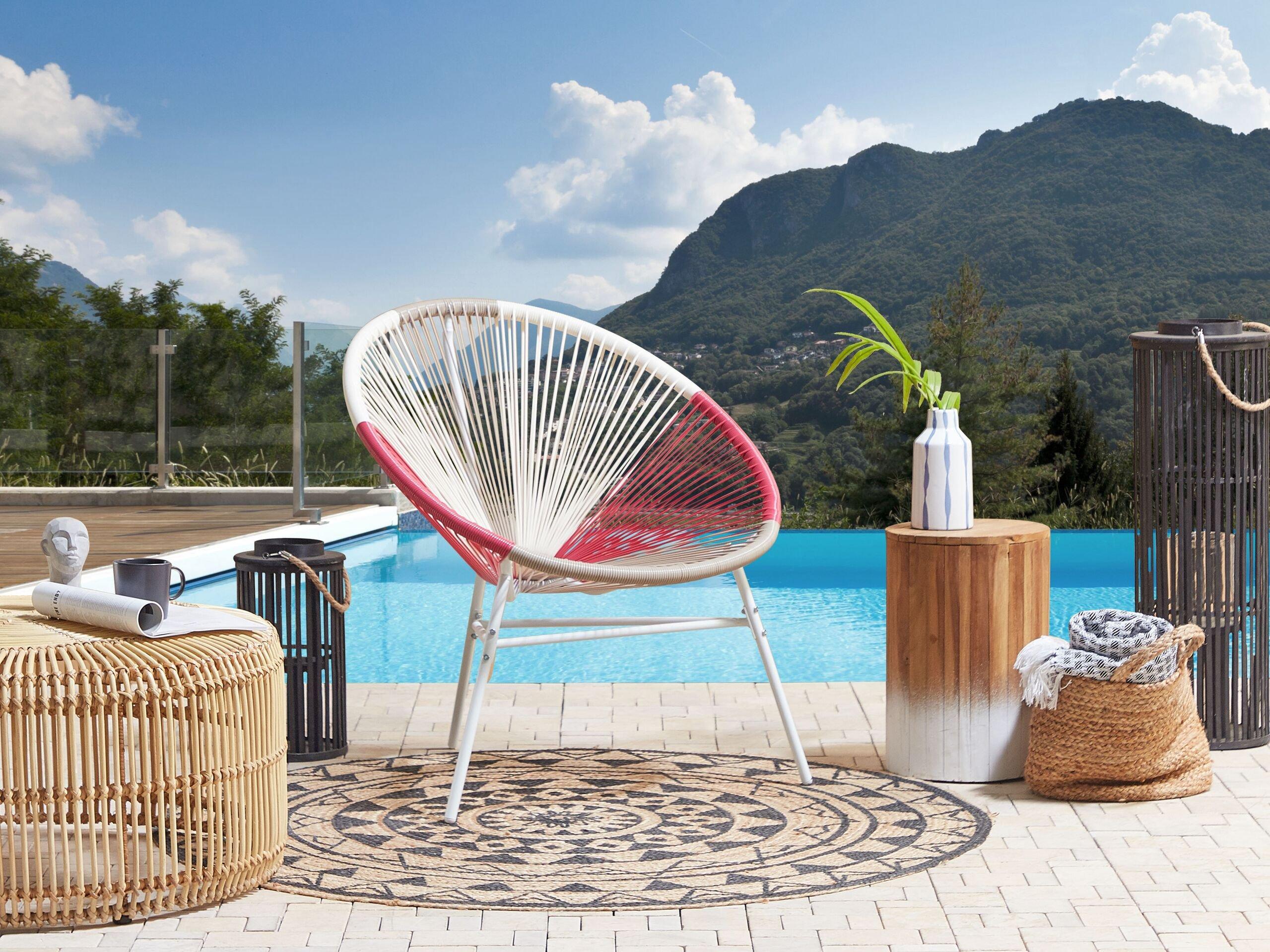 Beliani Gartenstuhl aus PE Rattan Modern ACAPULCO  