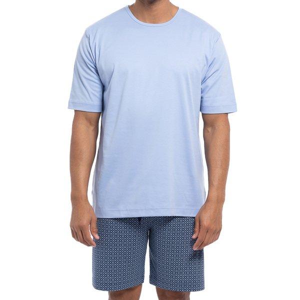 Image of Lounge - Nightwear - Schlafanzug Kurzarm Unisex Blau XXL