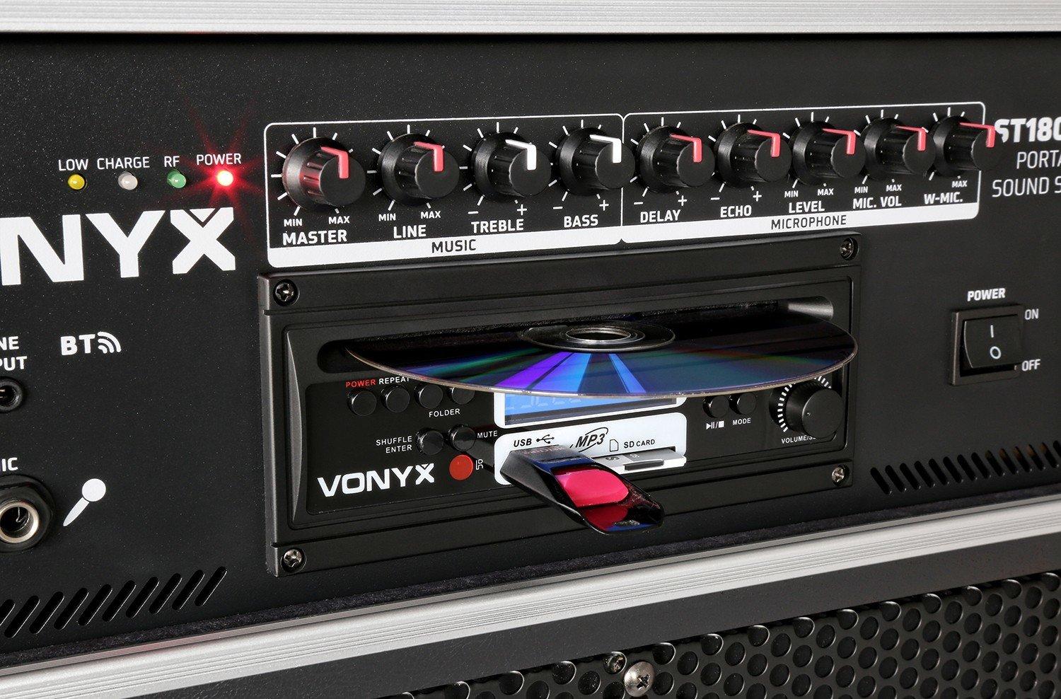 Vonyx  Vonyx ST180 Système d'adresse publique de roulette 450 W Noir 