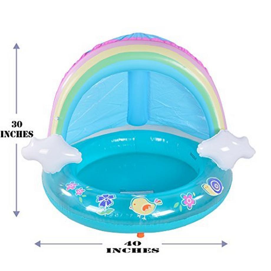 Activity-board  Babypool, Rainbow Splash Pool mit Überdachung, Spray Pool von 40 Zoll, Wassersprinkler für Kinder 