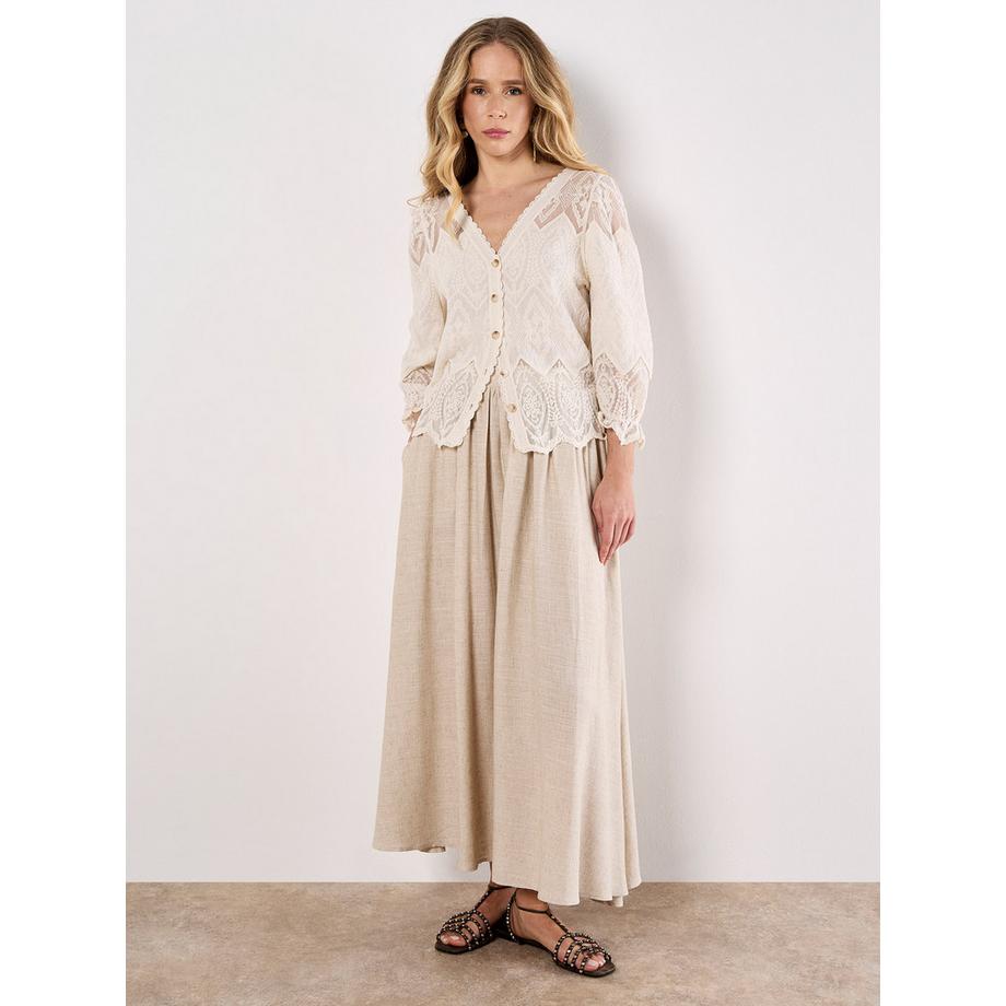 APRICOT Blouse boutonnée en dentelle florale  