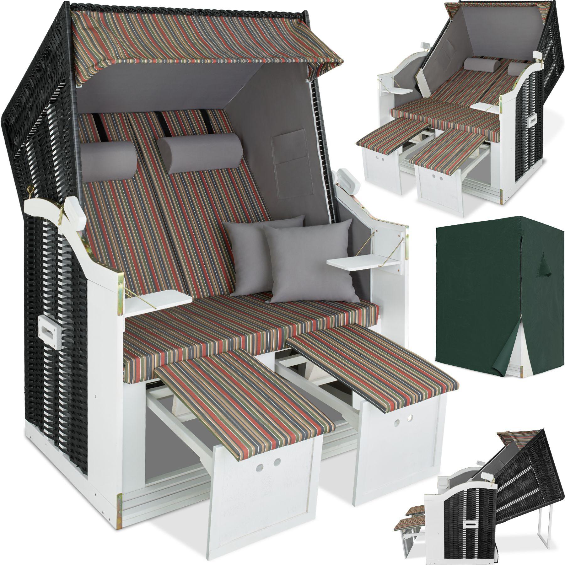 Image of Strandkorb Mit Polster, Verstellbar, Inkl. Schutzhülle Unisex Multicolor 115cm