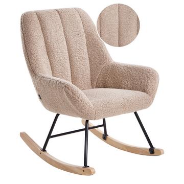 Fauteuil à bascule en Bouclé Rustique KINNO