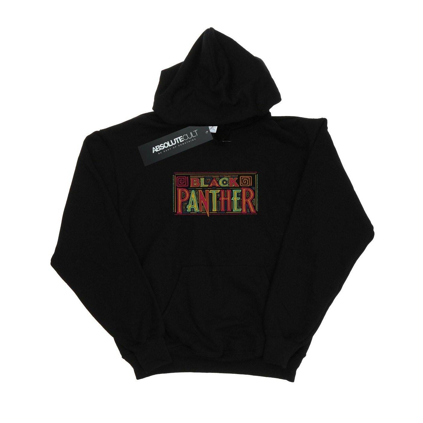 Image of Black Panther Tribal Logo Kapuzenpullover Unisex Schwarz 140/146
