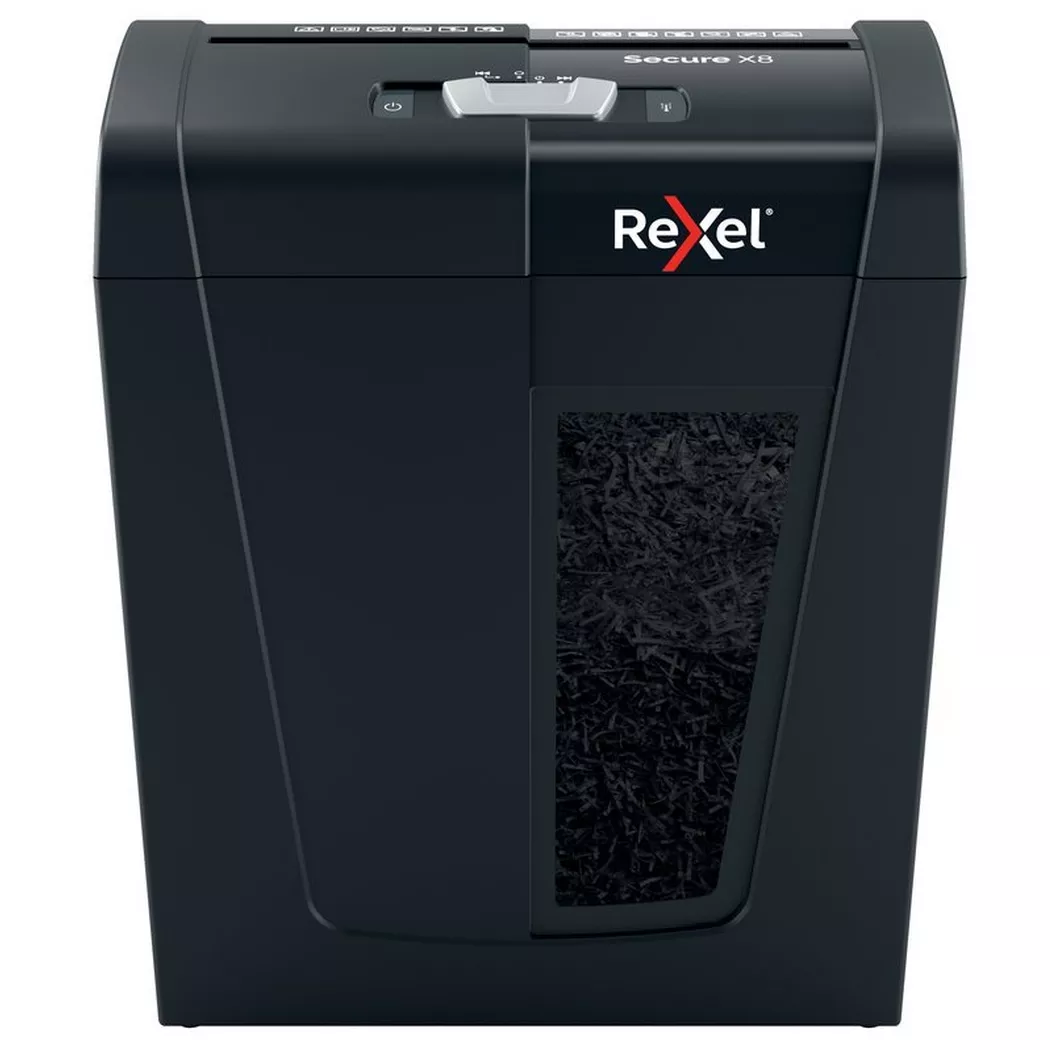 Rexel – Aktenvernichter Secure 2020123EU X8, P-4, 14lt, Schwarz
