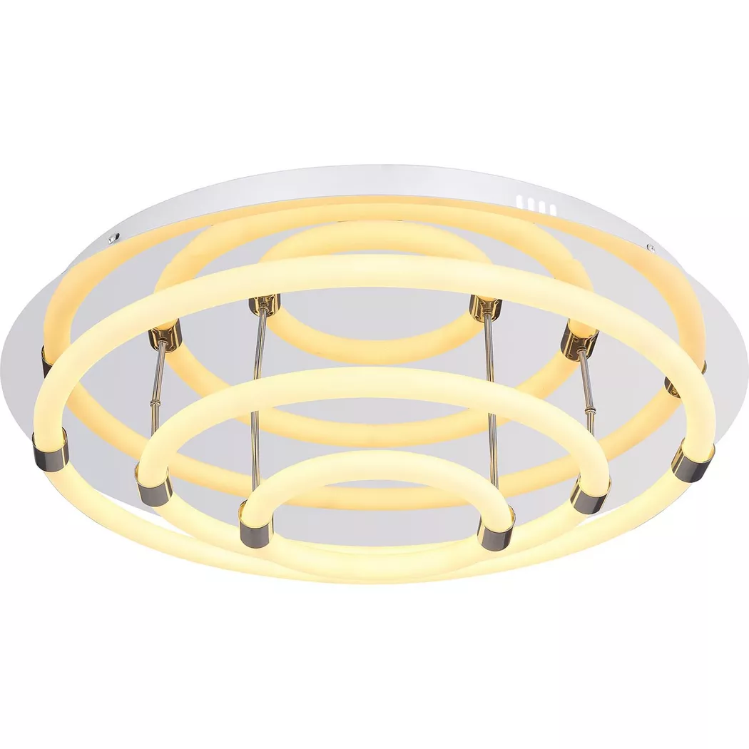 mutoni – Deckenleuchte Epi Chrom 1xLED 55x55x15, One Size, Weiss