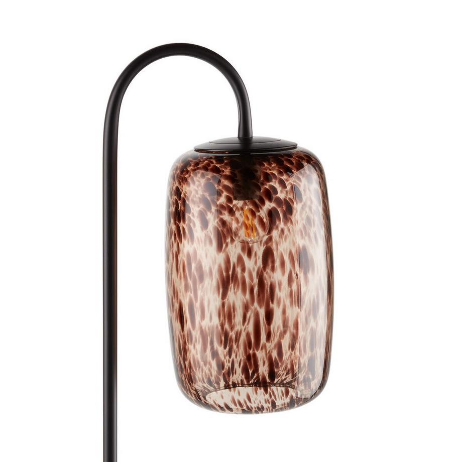 La Redoute Intérieurs Lampadaire en métal fer et verre ambré  