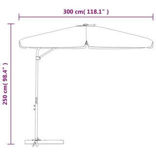 VidaXL Parasol de jardin  