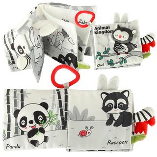 Pricenet  Livre sensoriel doux queues d'animaux hibou 