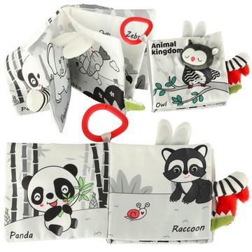 Livre sensoriel doux queues d'animaux hibou