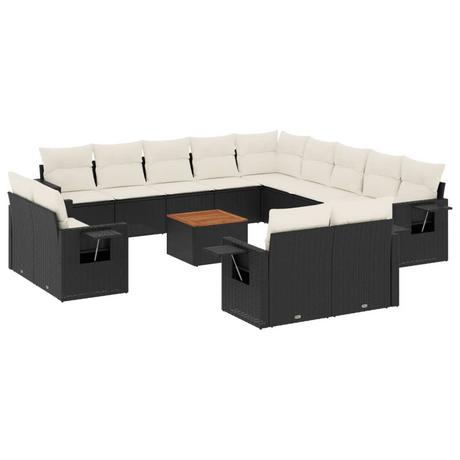 VidaXL set divano da giardino Polirattan  