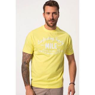 JP1880  T-shirt con mezze maniche, stampa sul petto e scollo a girocollo, fino alla tg. 8XL 