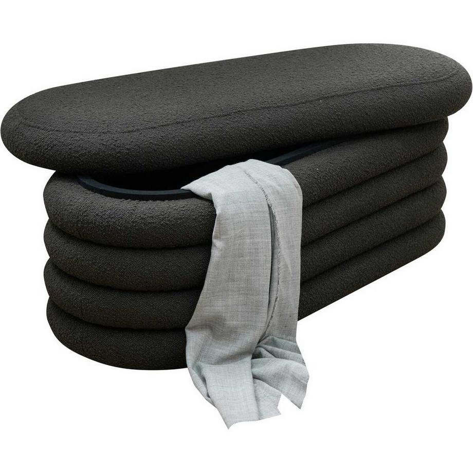 mutoni Hocker Blestox Bouclé Stoff anthrazit 108  